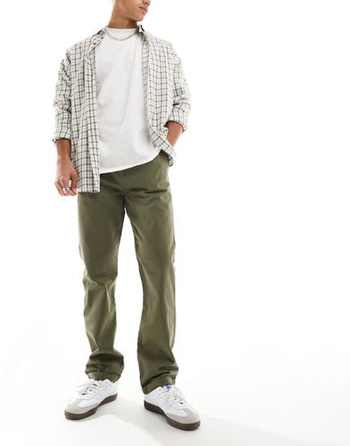 Pantalon chino droit - Kaki délavé - Asos Design - Modalova