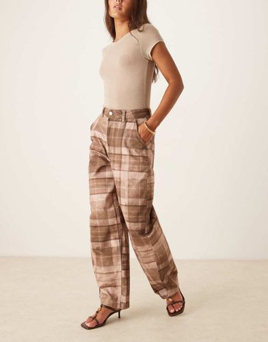 Pantalon  carreaux bouffant en tissu lav - Asos Design - Modalova