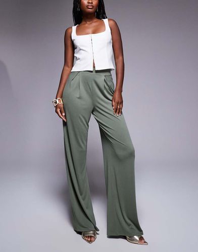 Pantalon ample à pinces en modal - Kaki - Asos Design - Modalova