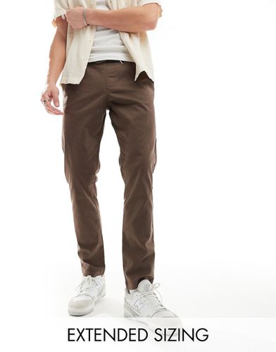 Pantalon ajusté à enfiler - Marron - Asos Design - Modalova