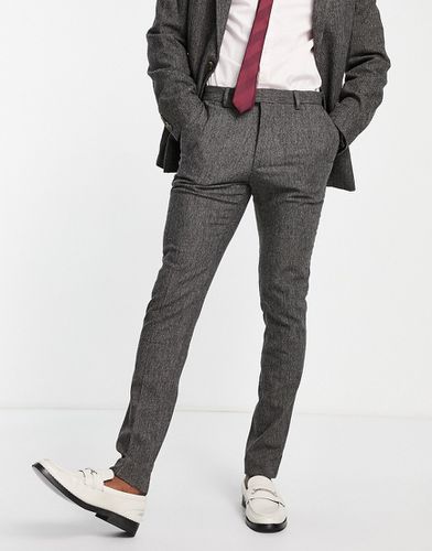 Pantalon de costume ajusté effet texturé moucheté - Asos Design - Modalova