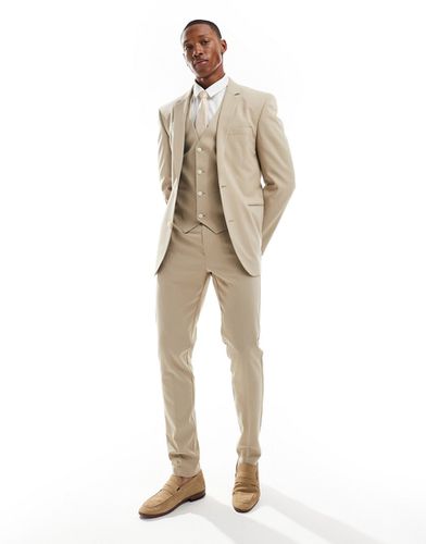 Pantalon de costume ajusté - Taupe - Asos Design - Modalova