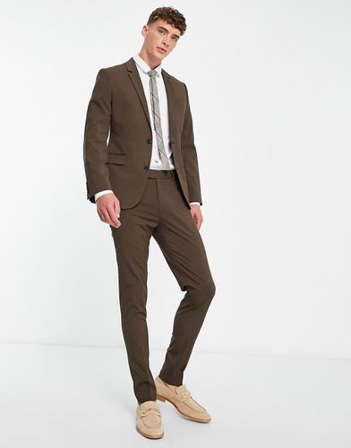 Pantalon de costume coupe skinny - chocolat - Asos Design - Modalova