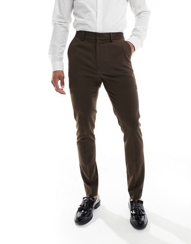 Pantalon de costume coupe skinny - Marron chocolat - Asos Design - Modalova