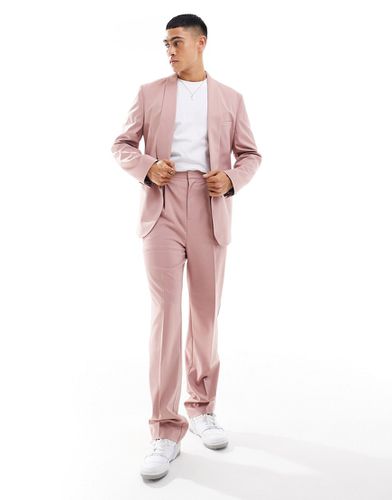 Pantalon de costume droit en satin - mat - Asos Design - Modalova