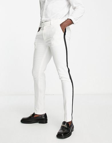 Pantalon de costume style smoking coupe skinny - Asos Design - Modalova