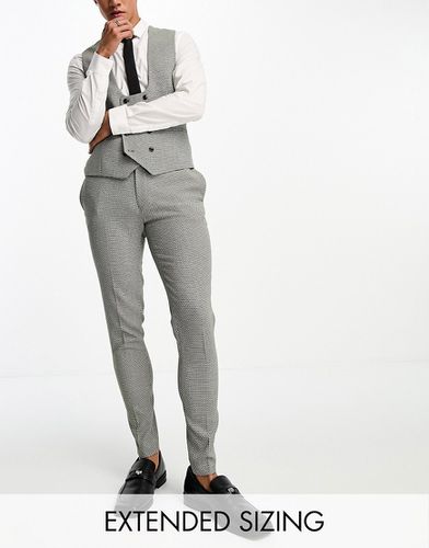 Pantalon de costume super skinny à texture ail-de-perdrix - Olive - Asos Design - Modalova