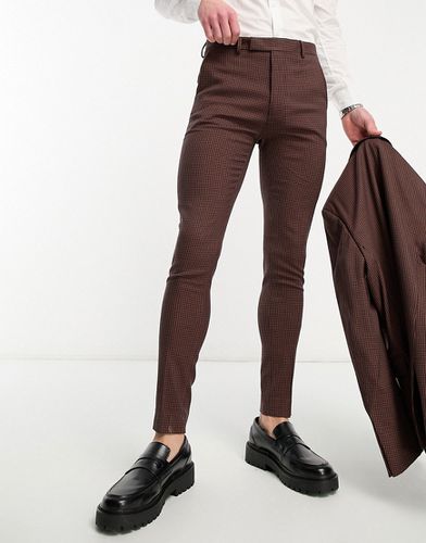 Pantalon de costume super skinny à micro carreaux - et rouille - Asos Design - Modalova