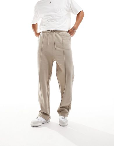 Pantalon de jogging ample oversize à nervures - Gris beige - Asos Design - Modalova