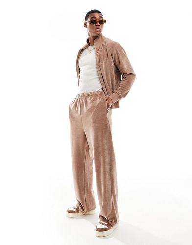 Pantalon de jogging d'ensemble oversize en velours - Marron - Asos Design - Modalova