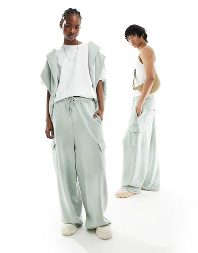 Pantalon de jogging d'ensemble unisexe ample à poches cargo - délavé - Asos Design - Modalova