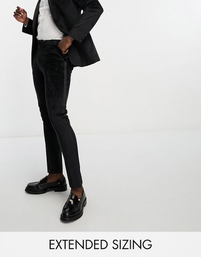 Pantalon de smoking skinny en velours - Noir - Asos Design - Modalova