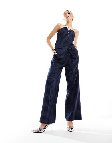 Pantalon de tailleur ample d'ensemble à fines rayures - Asos Design - Modalova