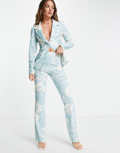 Pantalon de tailleur slim en jersey - fleuri - Asos Design - Modalova