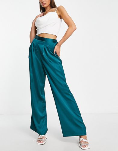 Pantalon en satin à plis - pin - Asos Design - Modalova