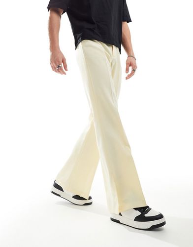 Pantalon élégant coupe vintage évasée avec fente sur le côté - Asos Design - Modalova
