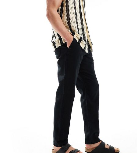 Pantalon fuselé en lin à taille élastique - Asos Design - Modalova