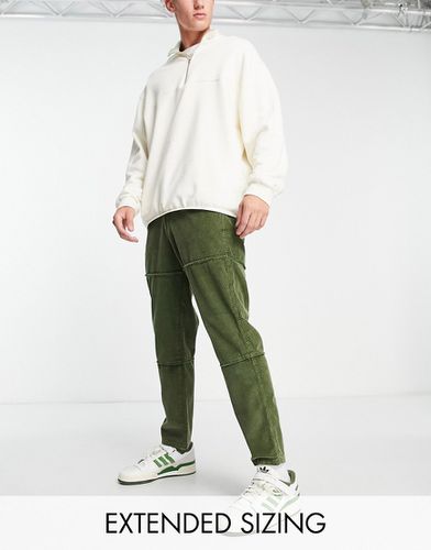 Pantalon fuselé en velours côtelé avec coutures apparentes - Asos Design - Modalova