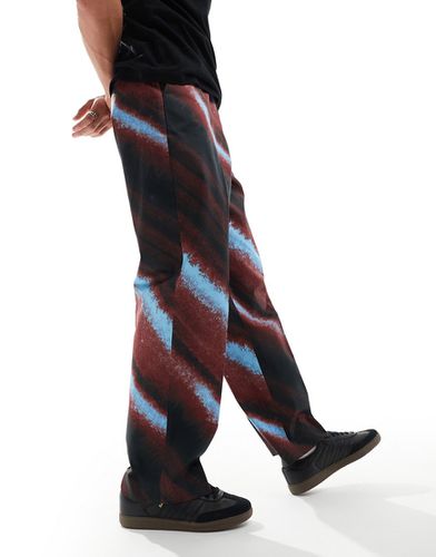 Pantalon habillé ample à imprimé dégradé - Marron - Asos Design - Modalova