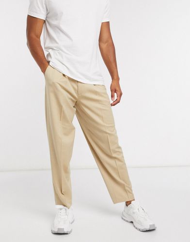 Pantalon habillé oversize coupe ajustée - Taupe - Asos Design - Modalova