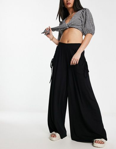 Pantalon large à taille et poches froncées - Asos Design - Modalova