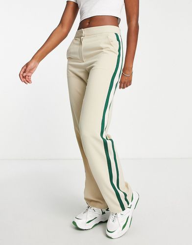 Pantalon large à bande latérale - Crème - Asos Design - Modalova