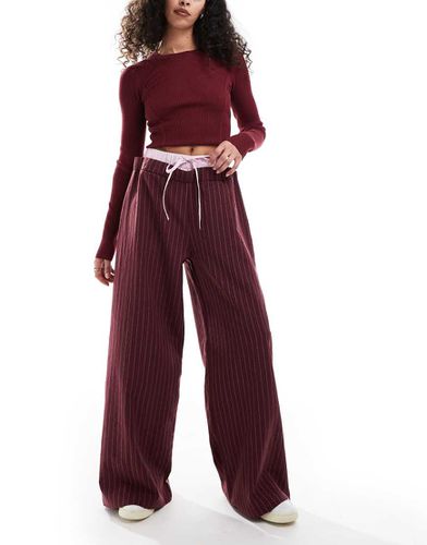 Pantalon large avec taille contrastante - Asos Design - Modalova