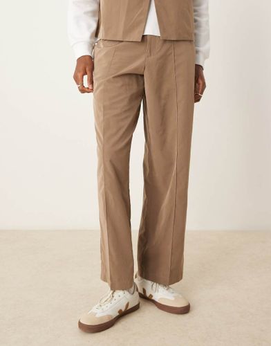 Pantalon large d'ensemble élégant à taille élastique en tissu technique - Asos Design - Modalova