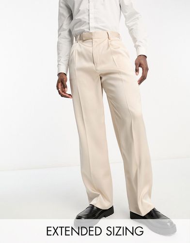 Pantalon large habillé en satin - Beige - Asos Design - Modalova