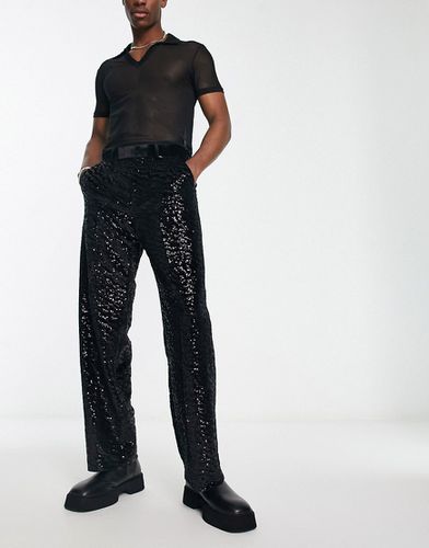 Pantalon large habillé - Noir à sequins - Asos Design - Modalova