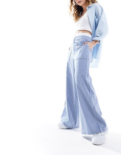 Pantalon large rayé avec taille fantaisie - Asos Design - Modalova