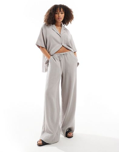 Pantalon noué à la taille en gaze - Asos Design - Modalova