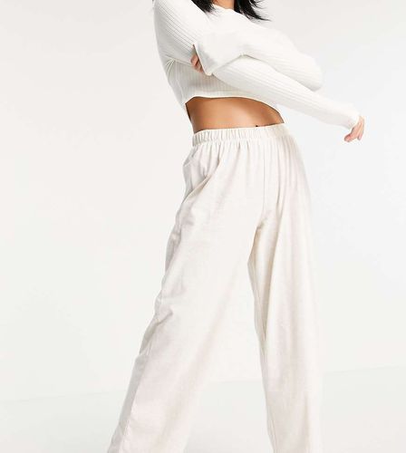 ASOS DESIGN Petite - Mix & Match - Pantalon de pyjama droit en jersey - Crème - Asos Petite - Modalova