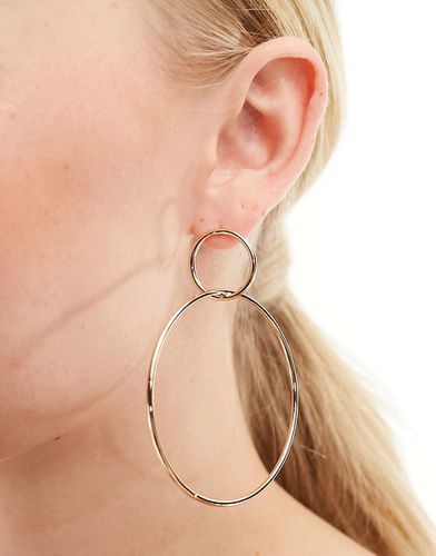 Pendants d'oreilles avec créole simple sur l'avant - Asos Design - Modalova