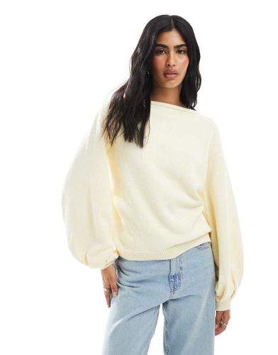 Pull oversize  manches ballon - Beurre - Asos Design - Modalova