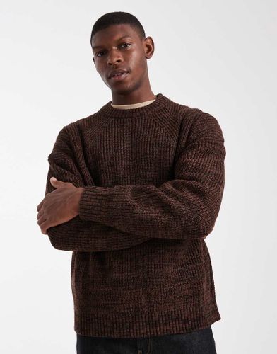 Pull oversize en maille texture - Marron torsad - Asos Design - Modalova