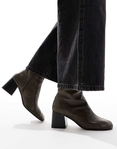 Rotate - Bottines en cuir mi-montantes - Olive - Asos Design - Modalova