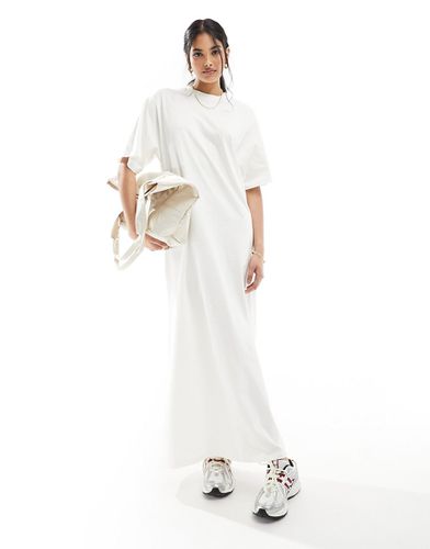 Robe t-shirt oversize longueur mollet - Blanc cassé - Asos Design - Modalova