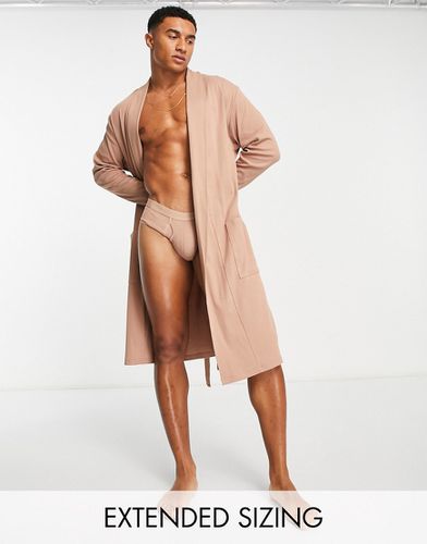 Robe de chambre confort en coton côtelé ton sur ton - Beige - Asos Design - Modalova