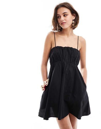 Robe d'été courte avec buste froncé et bretelles réglables - Asos Design - Modalova