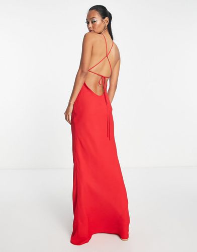 Robe dos nu longue douce en biais - Asos Design - Modalova