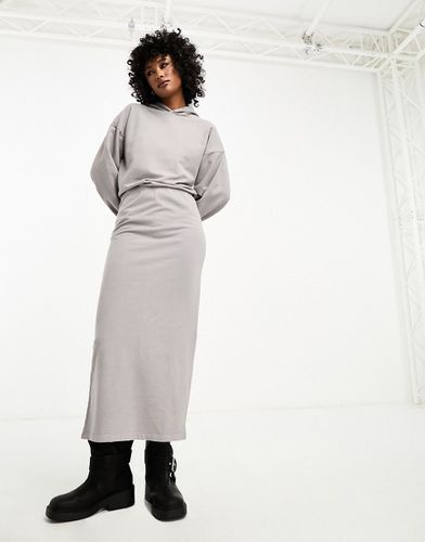 Robe mi-longue avec sweat à capuche et jupe droite ajustée - Asos Design - Modalova