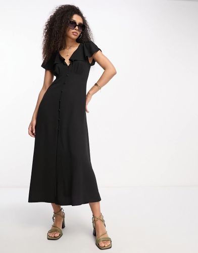 Robe mi-longue boutonnée à manches évasées - Asos Design - Modalova