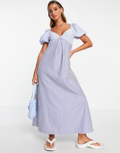 Robe mi-longue en coton à rayures variées - Asos Design - Modalova