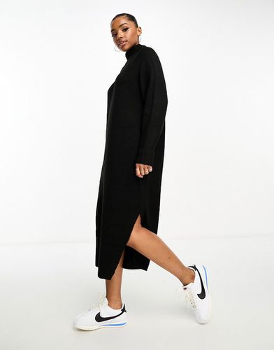 Robe mi-longue oversize en maille à col montant - Asos Design - Modalova