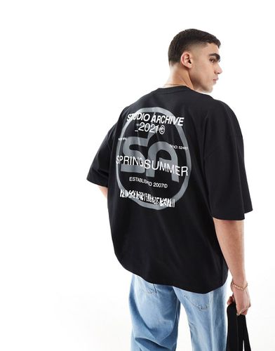 T-shirt ultra oversize imprimé dans le dos - Asos Design - Modalova