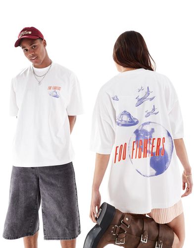T-shirt unisexe oversize avec imprimés groupe Foo Fighters sous licence - Asos Design - Modalova