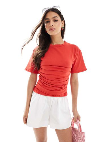 T-shirt ajusté avec détail à la taille - Asos Design - Modalova