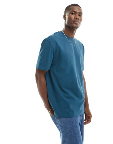 T-shirt basique décontracté en tissu épais 240 g/m² - Turquoise - Asos Design - Modalova