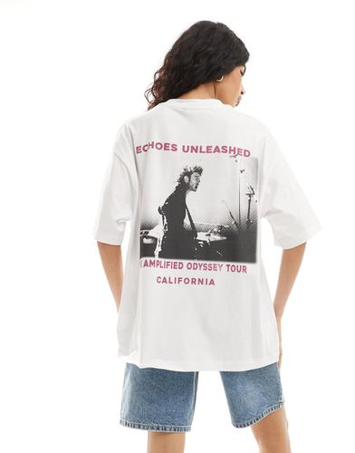T-shirt coupe boyfriend avec imprimé rock - /rose - Asos Design - Modalova
